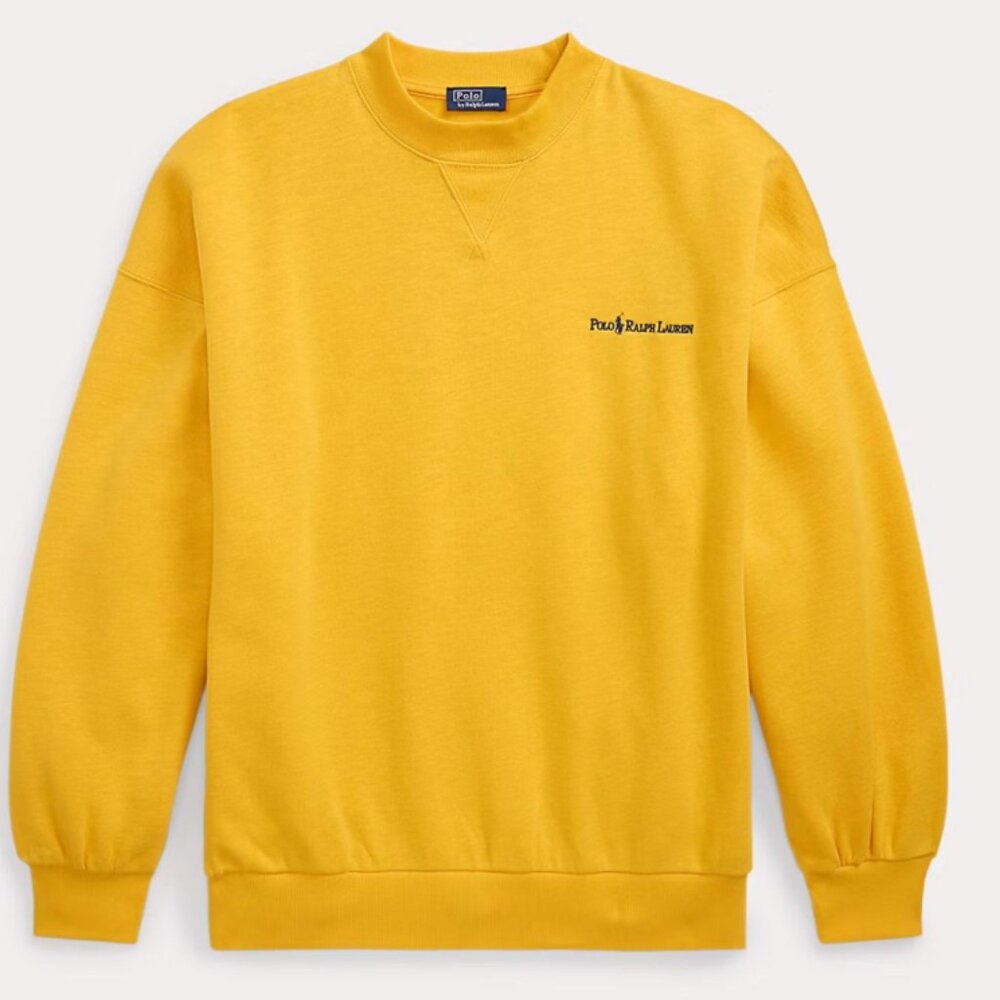 Polo Ralph Lauren Logo Fleece High-Crewneck, Gold Bugle